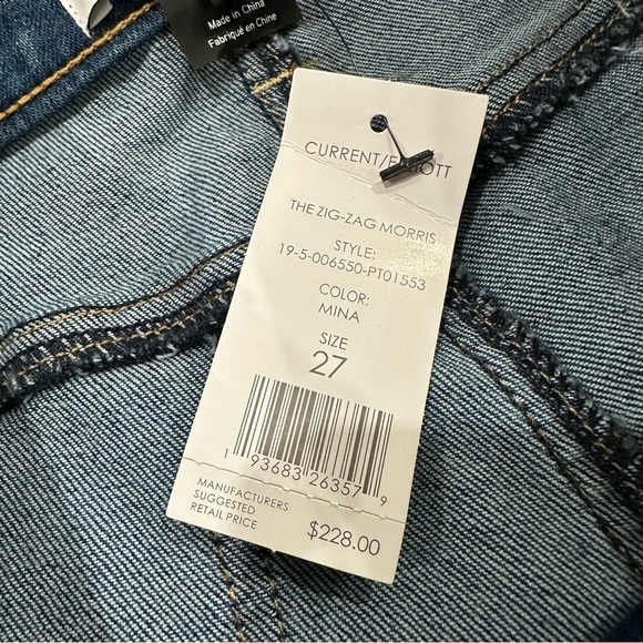 CURRENT/ELLIOTT THE ZIG-ZAG MORRIS JEANS Mina - Picture 11 of 14